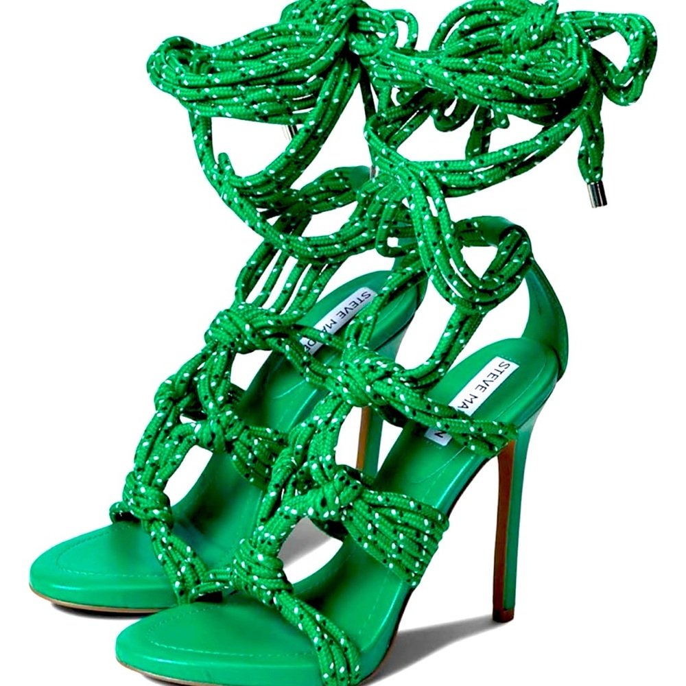 Steve Madden Green Strappy Heels